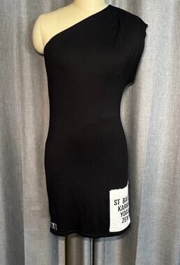 St Barth Karma Yoga Zen One Shoulder Black Dress